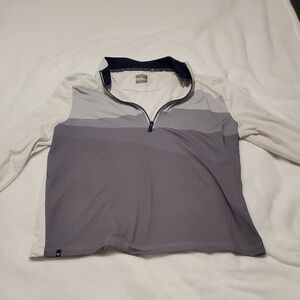 Callaway Gray and White Opti-Dri Pullover Golf